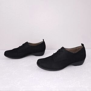 DANSKO Finola Oxford Black Nubuck Lace-Up Comfort Shoes